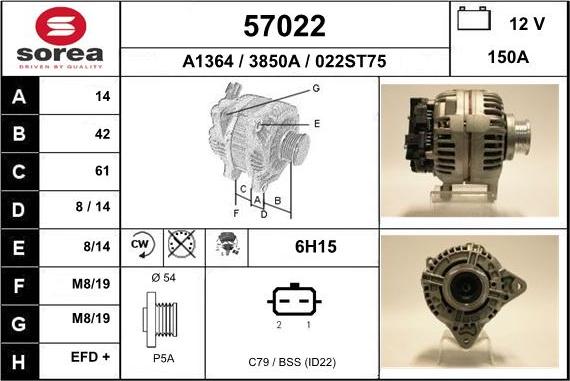 EAI 57022 - Alternatore autozon.pro