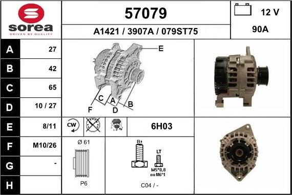 EAI 57079 - Alternatore autozon.pro