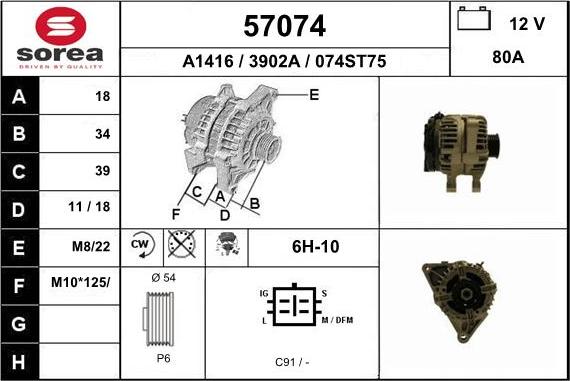 EAI 57074 - Alternatore autozon.pro