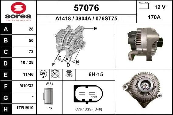 EAI 57076 - Alternatore autozon.pro