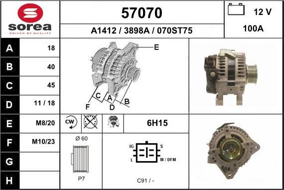 EAI 57070 - Alternatore autozon.pro