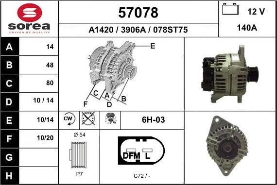 EAI 57078 - Alternatore autozon.pro