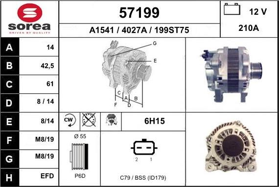 EAI 57199 - Alternatore autozon.pro