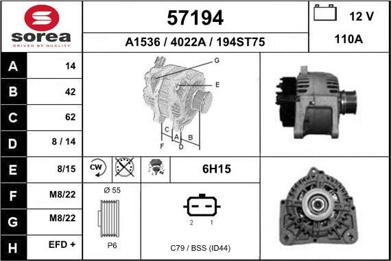 EAI 57194 - Alternatore autozon.pro