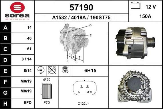 EAI 57190 - Alternatore autozon.pro