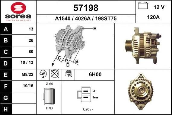 EAI 57198 - Alternatore autozon.pro