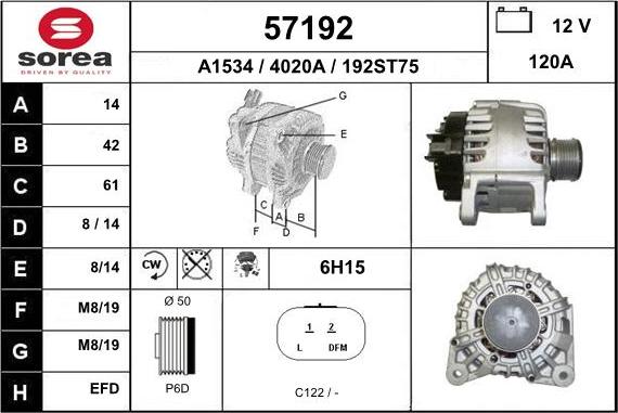 EAI 57192 - Alternatore autozon.pro