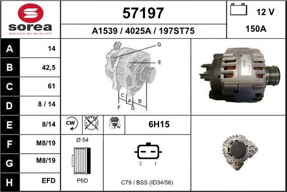 EAI 57197 - Alternatore autozon.pro