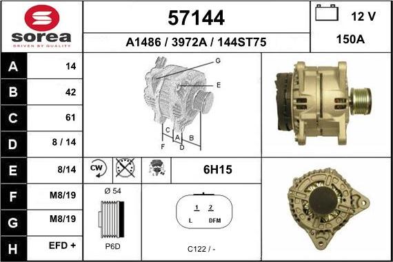 EAI 57144 - Alternatore autozon.pro