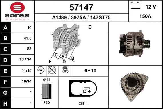 EAI 57147 - Alternatore autozon.pro