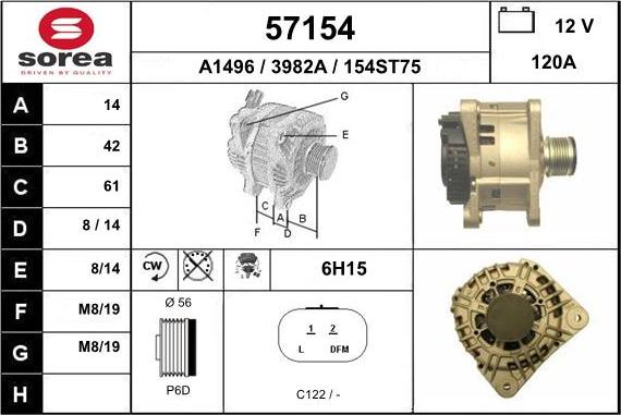 EAI 57154 - Alternatore autozon.pro