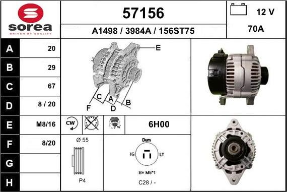 EAI 57156 - Alternatore autozon.pro