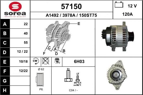 EAI 57150 - Alternatore autozon.pro