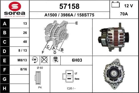 EAI 57158 - Alternatore autozon.pro