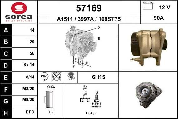 EAI 57169 - Alternatore autozon.pro