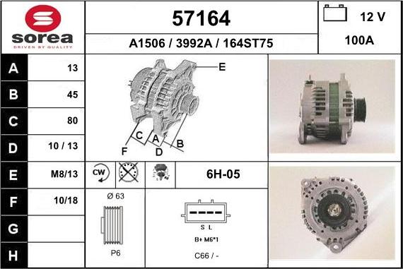 EAI 57164 - Alternatore autozon.pro