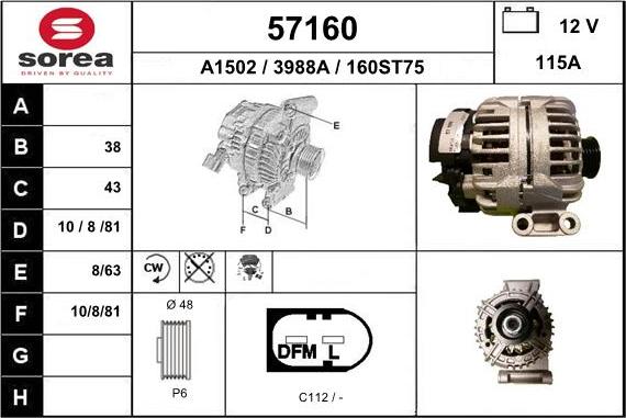 EAI 57160 - Alternatore autozon.pro