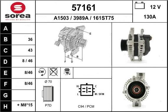 EAI 57161 - Alternatore autozon.pro