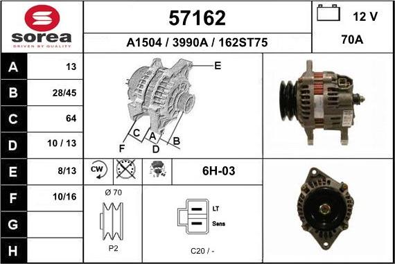 EAI 57162 - Alternatore autozon.pro