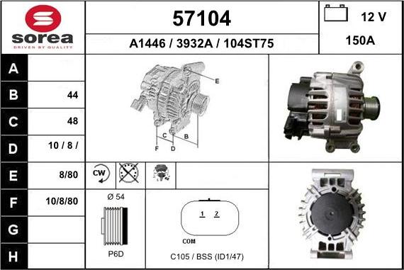 EAI 57104 - Alternatore autozon.pro