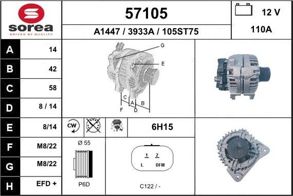 EAI 57105 - Alternatore autozon.pro