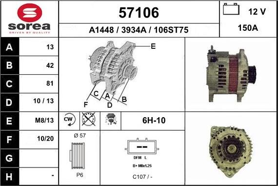 EAI 57106 - Alternatore autozon.pro