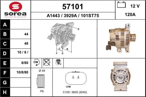 EAI 57101 - Alternatore autozon.pro