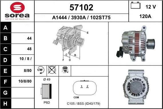 EAI 57102 - Alternatore autozon.pro