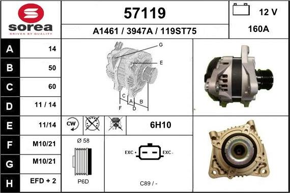 EAI 57119 - Alternatore autozon.pro