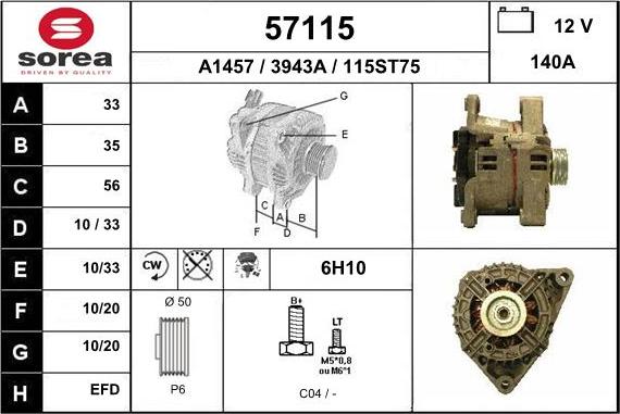 EAI 57115 - Alternatore autozon.pro