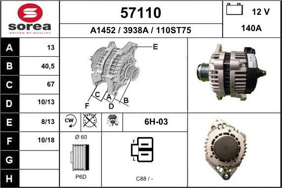 EAI 57110 - Alternatore autozon.pro