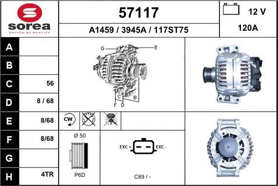 EAI 57117 - Alternatore autozon.pro