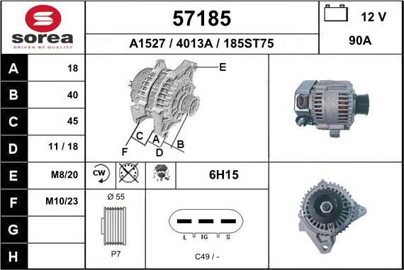 EAI 57185 - Alternatore autozon.pro