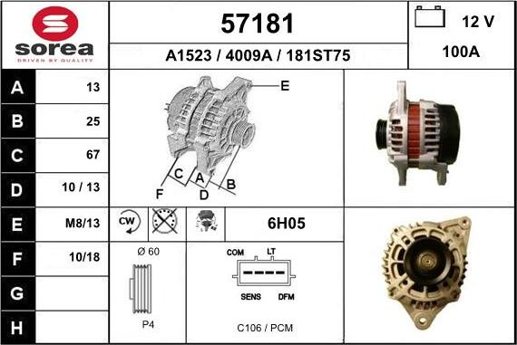 EAI 57181 - Alternatore autozon.pro