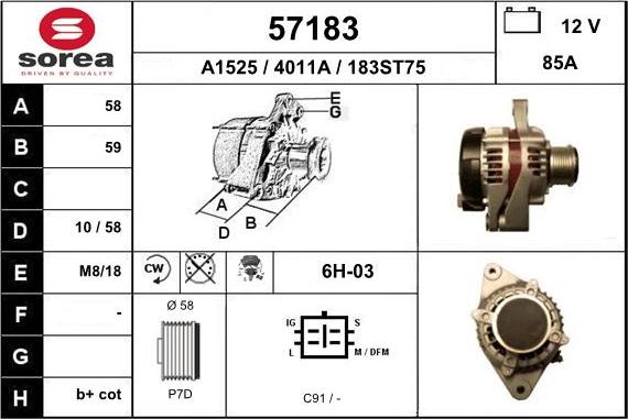 EAI 57183 - Alternatore autozon.pro