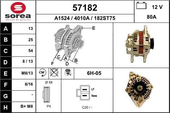 EAI 57182 - Alternatore autozon.pro