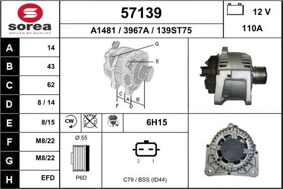 EAI 57139 - Alternatore autozon.pro