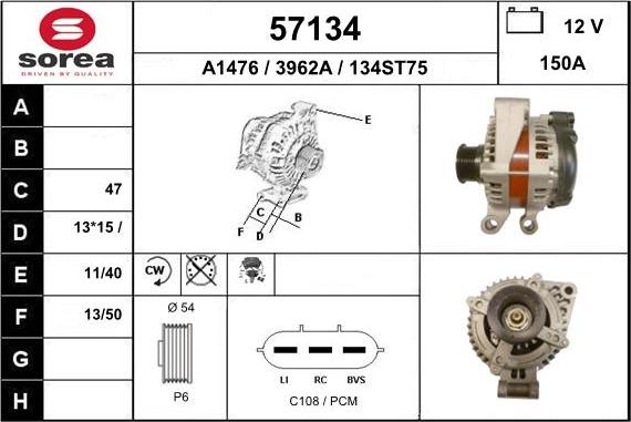 EAI 57134 - Alternatore autozon.pro