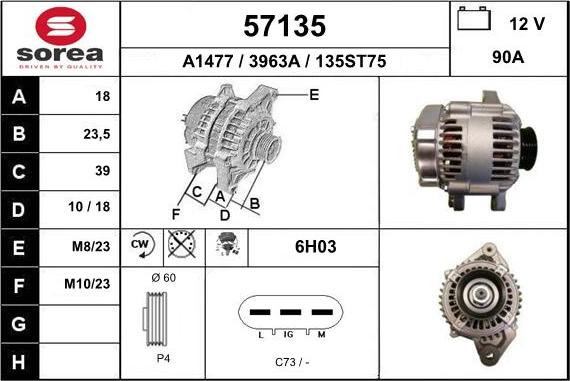 EAI 57135 - Alternatore autozon.pro