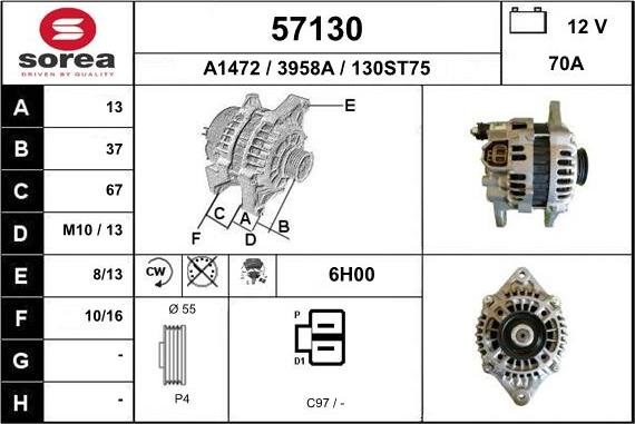 EAI 57130 - Alternatore autozon.pro