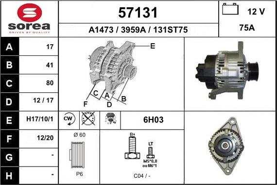 EAI 57131 - Alternatore autozon.pro