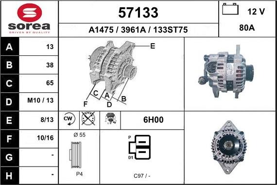 EAI 57133 - Alternatore autozon.pro