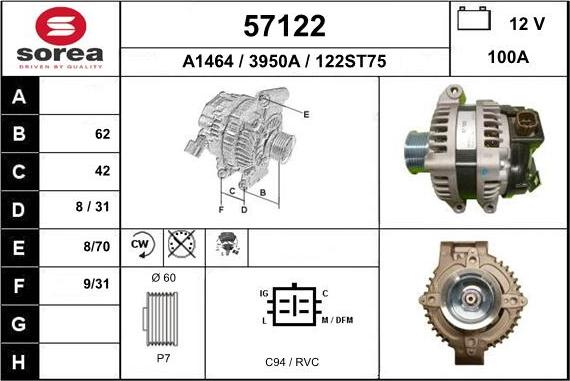 EAI 57122 - Alternatore autozon.pro