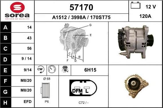 EAI 57170 - Alternatore autozon.pro