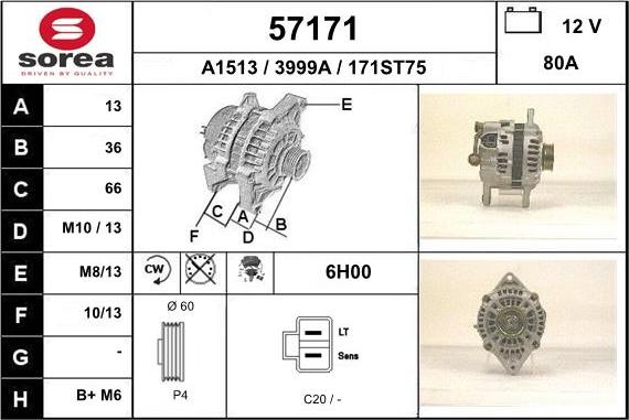 EAI 57171 - Alternatore autozon.pro