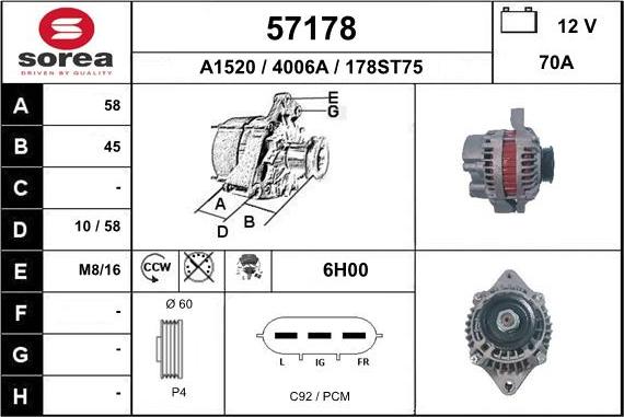 EAI 57178 - Alternatore autozon.pro