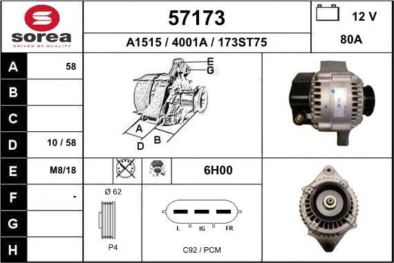 EAI 57173 - Alternatore autozon.pro