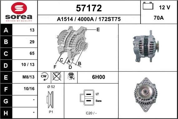 EAI 57172 - Alternatore autozon.pro