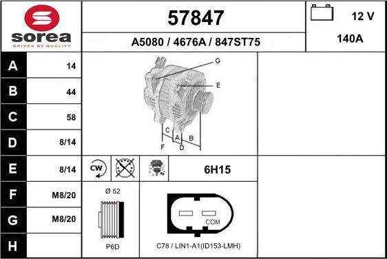 EAI 57847 - Alternatore autozon.pro