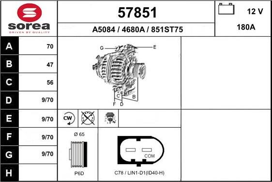 EAI 57851 - Alternatore autozon.pro